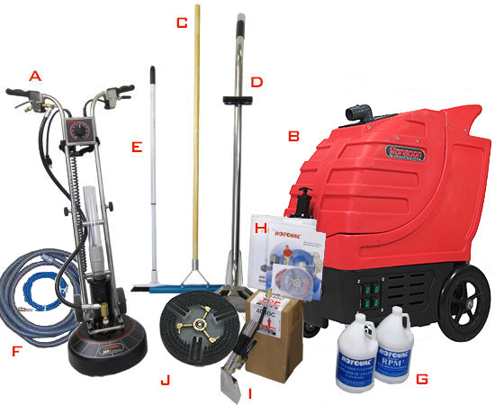 Rotovac Monsoon 500 & 360i Carpet & Tile Cleaning Equipment Package
